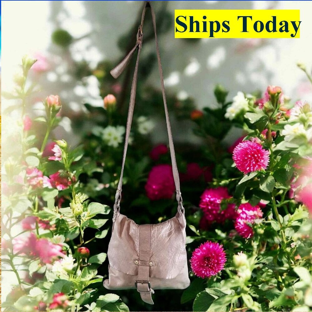 Civico 93 Brown Leather Crossbody Purse Shoulder Bag 12239
